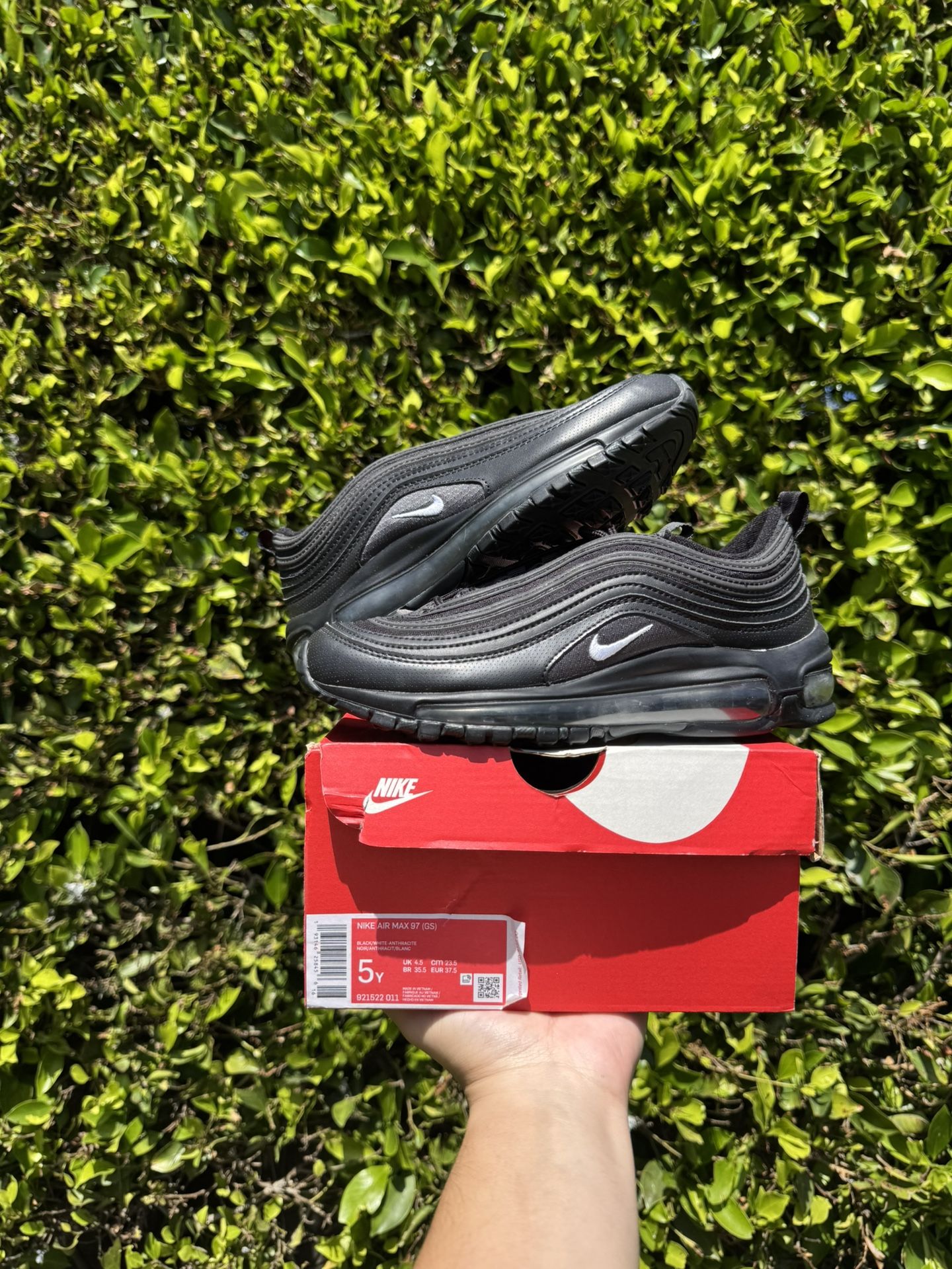 Nike Air Max 97 Black Anthracite Size 5y / 6.5w