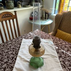 Antique Lincoln Drape Kerosene Lamp