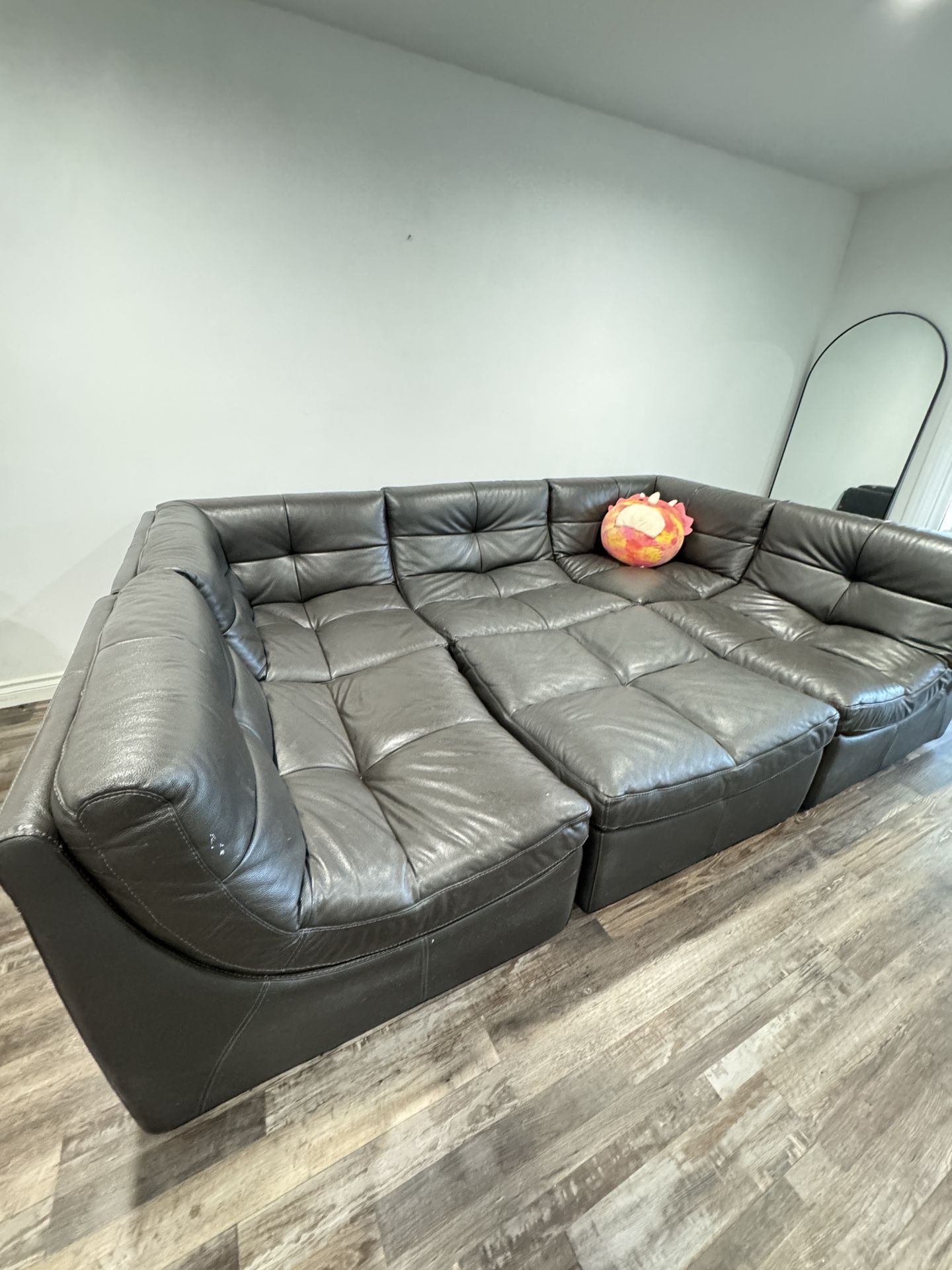 Z gallery leather modular couch