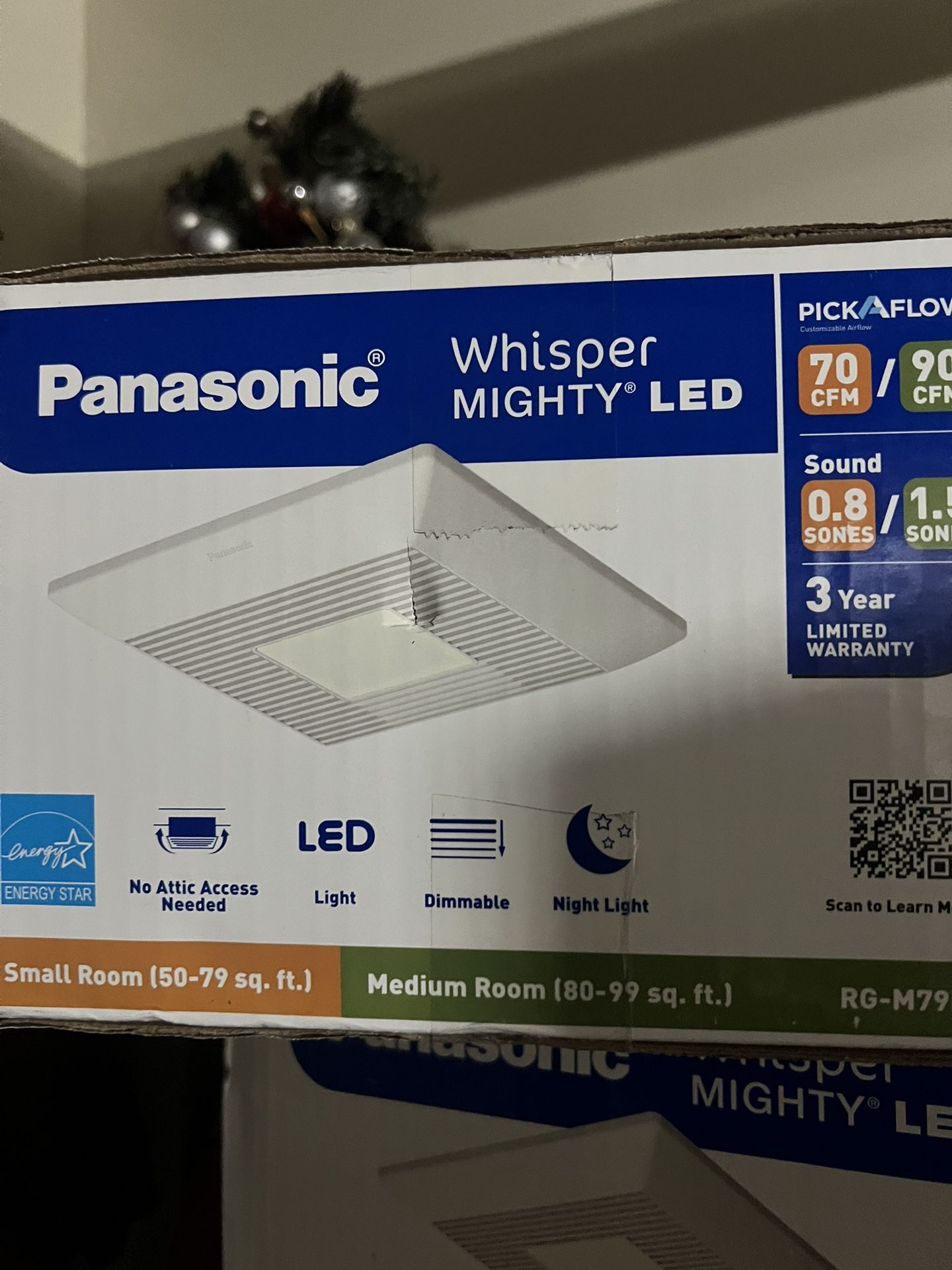 Panasonic Whisper Mighty Led (3) $40 Each