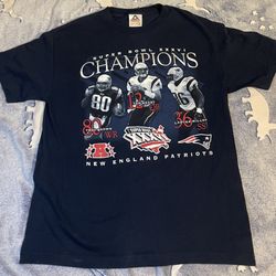 VTG Y2K New England Patriots Super Bowl XXXVI 36 Champions Shirt Size Large