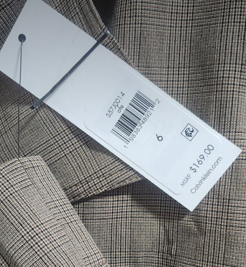 Calvin Klein Woman's Plaid Jacket-Brand New-