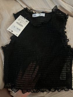 ZARA see through sleeveless top