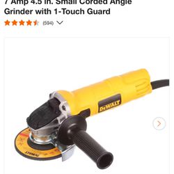 7 Amp 4.5 in. Small Corded Angle Grinder with 1-Touch Guard