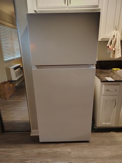 A partially new refrigerator. Was bought only 10 months ago.