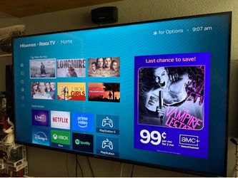 55 inch Hisense 4k LED Roku Tv for sale