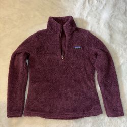 Patagonia Girls Small Sherpa Maroon Quarter Zip