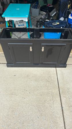 55 gallon fish tank stand. Fits tank 4ft long x 12.5 inches