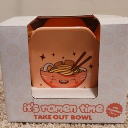 Ramen Ceramic Take Out Bowl With Chopsticks 
