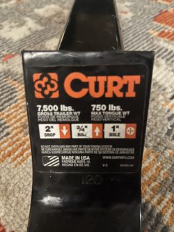 Curt Ball Hitch Mount With 2” Drop