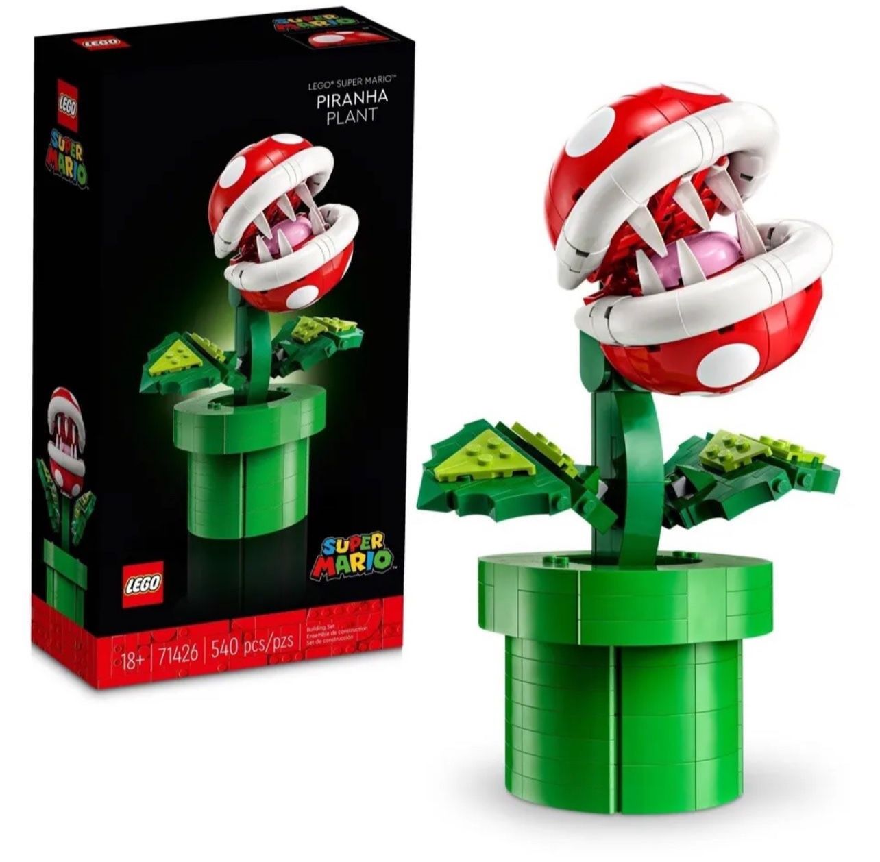 Lego 71426 Super Mario Bros Piranha Plant Set 540 Pieces New Sealed