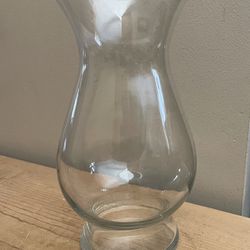 Vintage Large Glass Flower Vase 10.5"