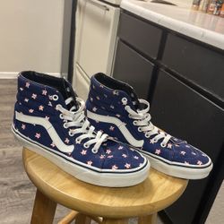 High Top Houston Astros Custom Made Vans Mens Size 7.5