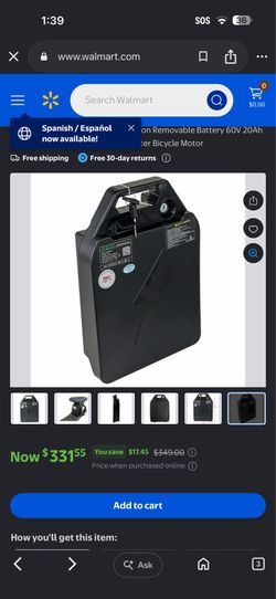 Citycoco   60v.   20ah   E-bike lithium ion battery
