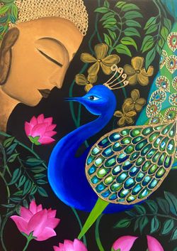 Hand painted Buddha on Canvas