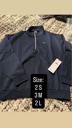 Alo navy blue quarter zip up