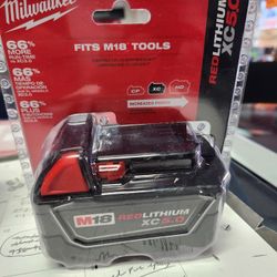 Milwaukee M18 Red Lithium 5.0ah Extended Capacity Battery Pack