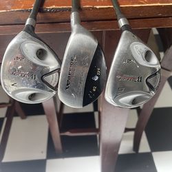 Trio of golf fairway woods warrior 5,7 and 2 Wood