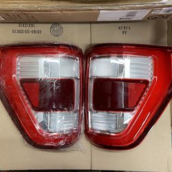 Pair 2021 2022 2023 Ford F150 Rear LED Brake Tail Lights Assembly W/Blind Spot Left Right Side Lamp F-150