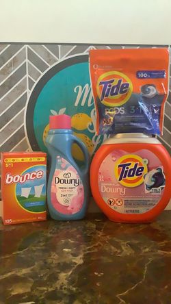 Tide, Downy & Bounce Laundry Bundle price is firm