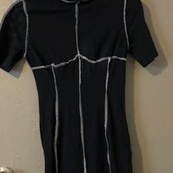 Long Black White Dress 