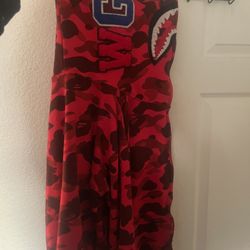  Red bape hoodie