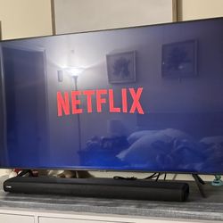 55” 4K TV with soundbar