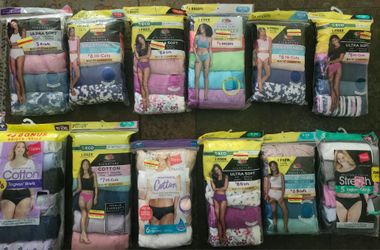 Hanes fruit of the loom woman's Briefs Size 11,10,9