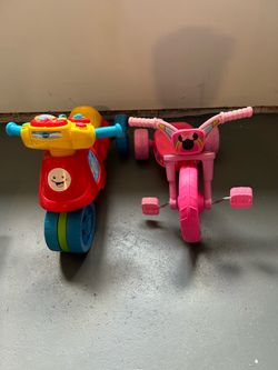Vtech motorbike and Minnie tricycle