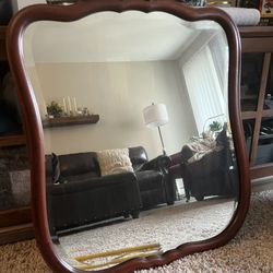 Antique Wood Mirror