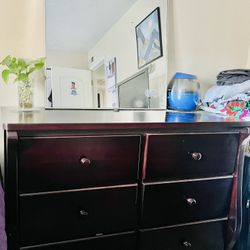 6 Wooden Drawer with Mirror