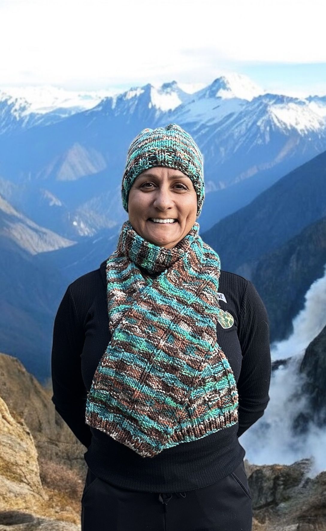 Hand Knitted Scarf & Hat Set