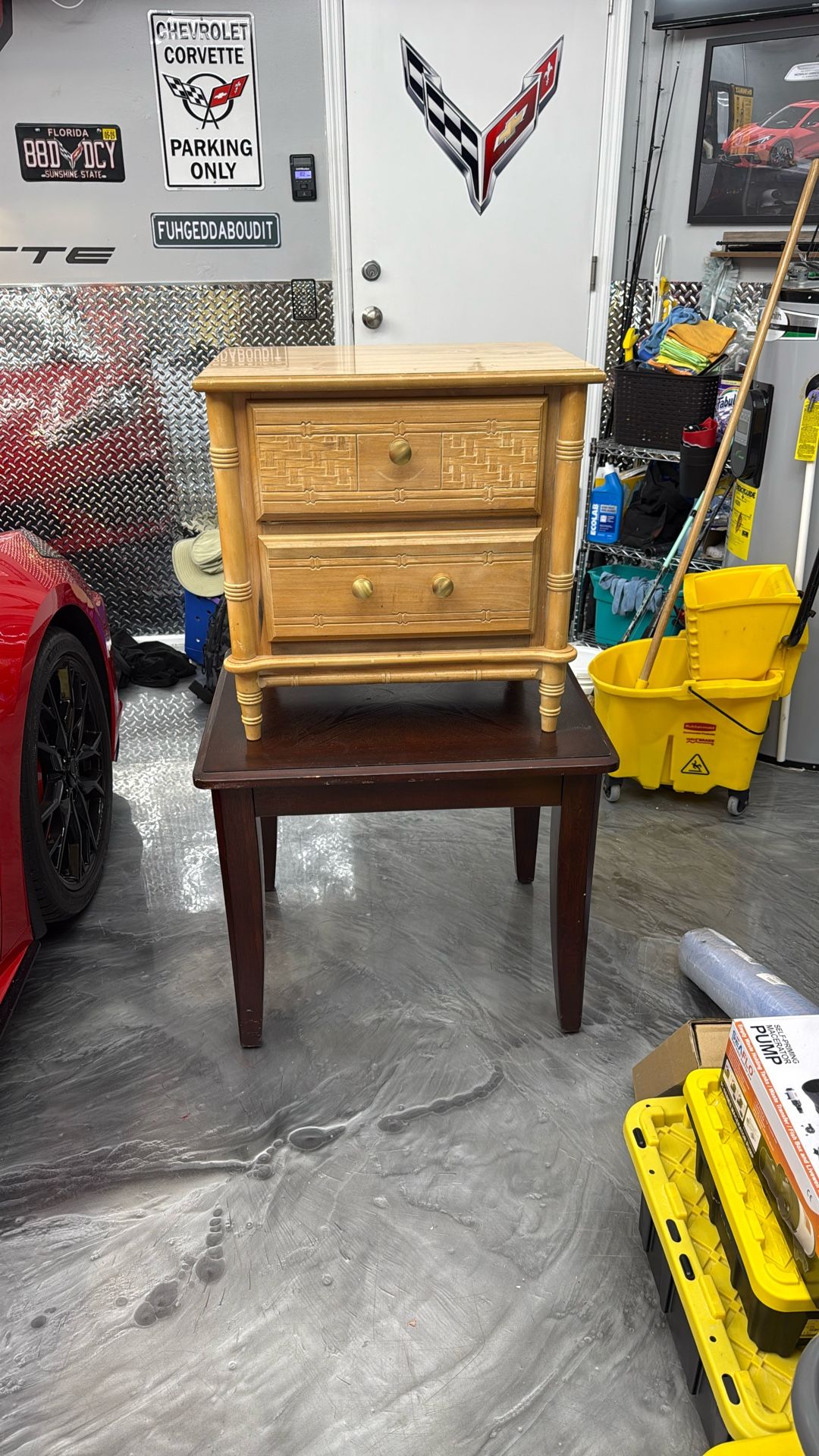 Tommy Bahama Style Night Table And Cherrywood End Table