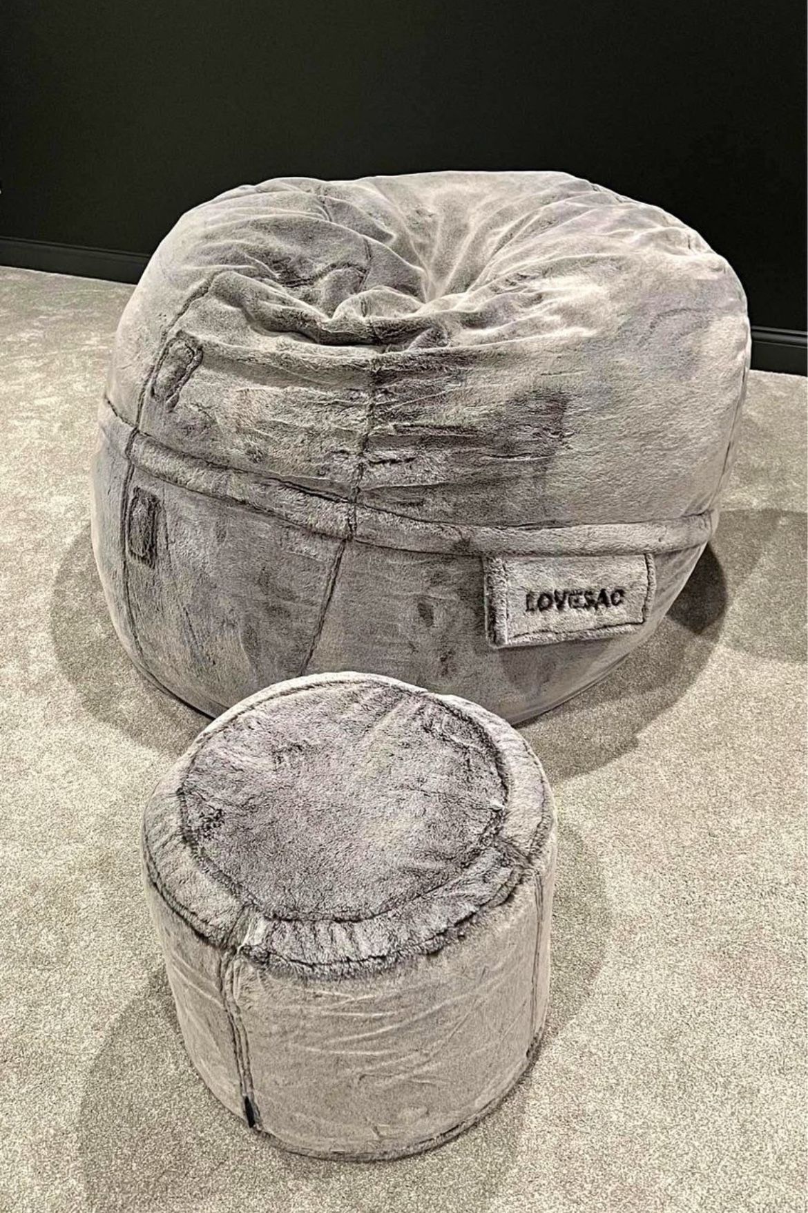 LoveSac Moviesac and Squattoman in Charcoal Wombat Phur