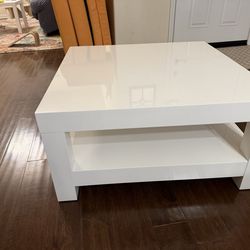 West Elm White Enamel Coffee Table