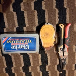 Metal drill bits Dewalt Chalk line Craftsman tin snips R Brand New
