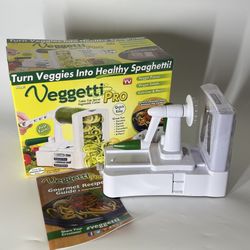 Veggetti Pro Table-Top Spiral Vegetable Cutter – As Seen on TV – New in Open Box