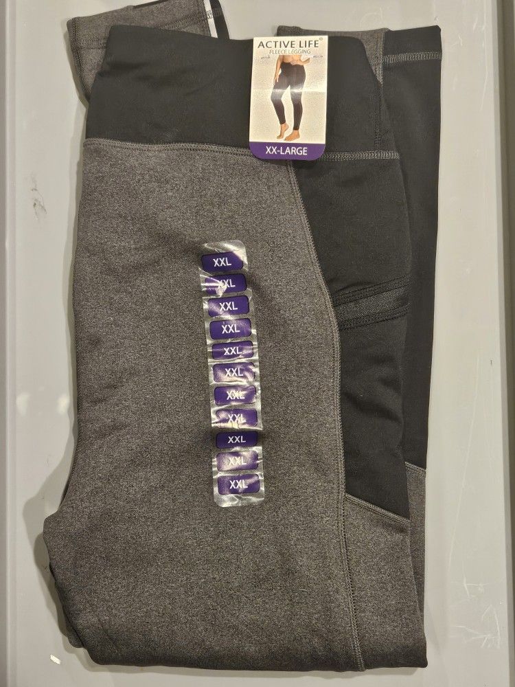 Active Life Fleece Legging Size XXL New With Tags