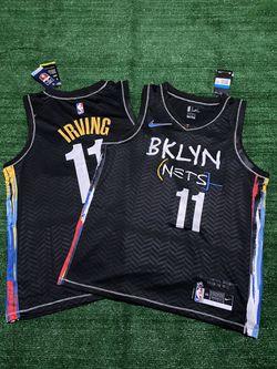 Nike Brooklyn Nets NBA #11 Irving Bed-Stuy Whie Jersey Size XL