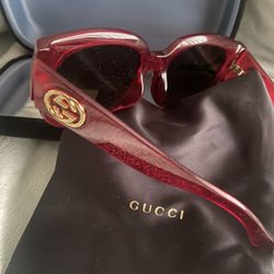 GUCCI  (used Like New) Red Sunglasses !! 