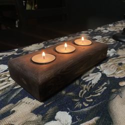 Wooden Tealight Holder | Candle Holder | Tealight Centerpiece | Wood Candle Stand | Wood Candle Favor | Rustic Wedding Decor | Candle Decor