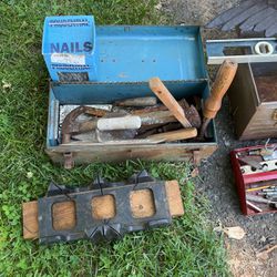 Old Tools And Metal Till Boxes