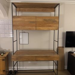 Rustic Industrial West Elm Modular Wall Desk (49")