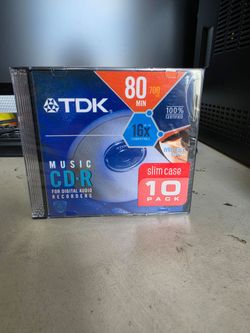 TDK Music CD-R 10-pack with slim cases