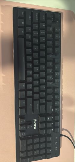 MSI Gaming, Wired Keyboard & Mouse, Mechanical Typing, Keyboard Colorful lights