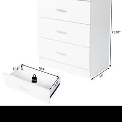 Set Of 2 Nightstand with 3 Drawers Modern Bedside Table Organizer Side End Table