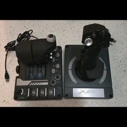 LOGITECH X56 HOTAS RGB Controller, USB Space/Flight Sim, Black