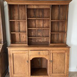 Antique Dutch Dining Sideboard With Hutch