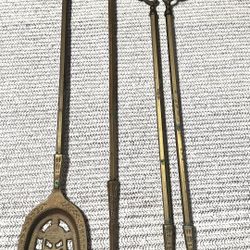Vintage set of  fireplace tools
