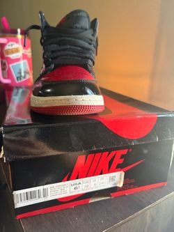 Jordan one patent breads, red, and black leather
